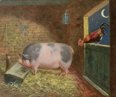 Die mondbeschienene Scheune von Frederick Albert Clark